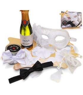 INEDIT - KIT ERÓTICO BLANCO MASCARA VENECIANA