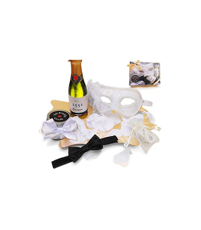 INEDIT - KIT ERÓTICO BLANCO MASCARA VENECIANA