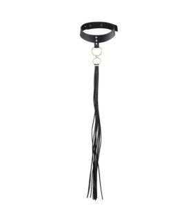 BIJOUX INDISCRETS MAZE - COLLAR CON FLECOS NEGRO