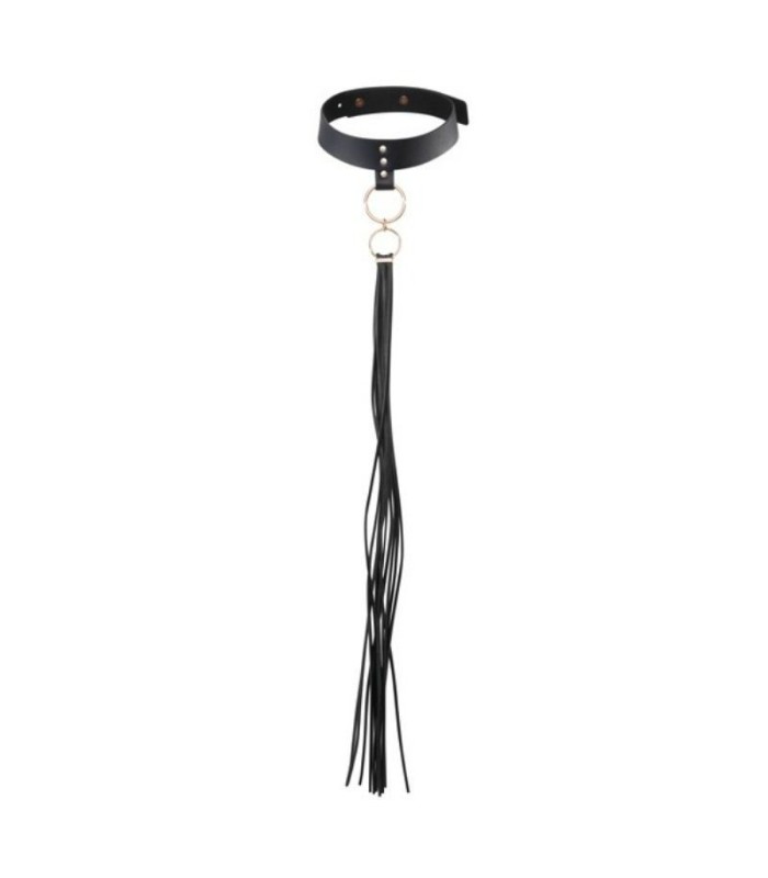 BIJOUX INDISCRETS MAZE - COLLAR CON FLECOS NEGRO
