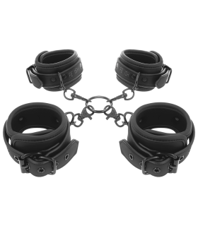 FETISH SUBMISSIVE - SET ESPOSAS MANOS Y TOBILLOS CON FORRO DE NOPRENO