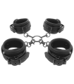 FETISH SUBMISSIVE - SET ESPOSAS MANOS Y TOBILLOS CON FORRO DE NOPRENO