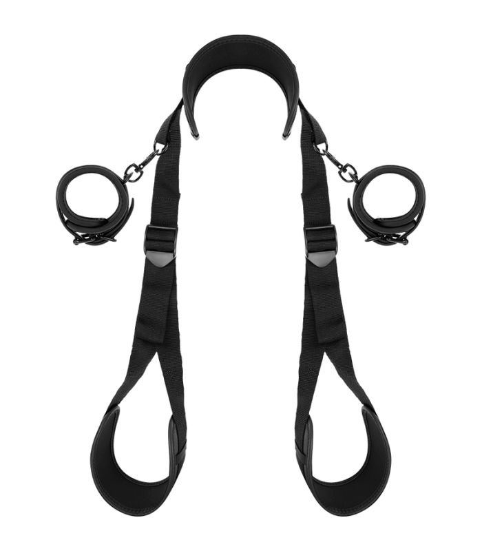 FETISH SUBMISSIVE - POSICIÓN PIERNAS ABIERTAS CON ESPOSAS CON FORRO DE NOPRENO