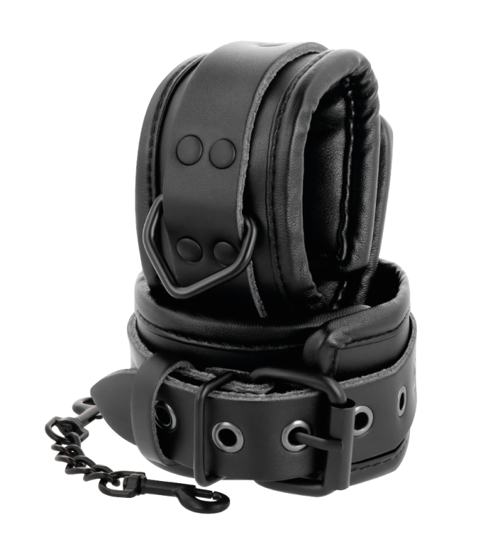 DARKNESS - ESPOSAS AJUSTABLES MANOS LEATHER NEGRO