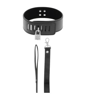 DARKNESS - COLLAR BDSM CON CANDADO NEGRO