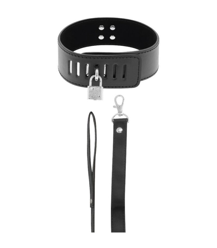 DARKNESS - COLLAR BDSM CON CANDADO NEGRO