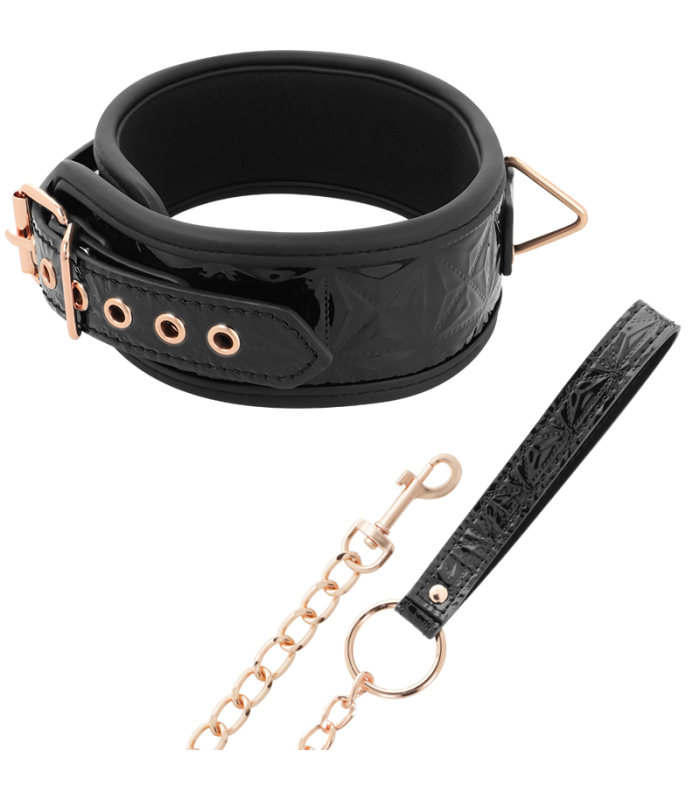 BEGME - BLACK EDITION COLLAR CUERO VEGANO CON FORRO DE NEOPRENO