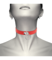 COQUETTE CHIC DESIRE - COLLAR CUERO VEGANO ROJO ACCESORIO WOMAN FETISH