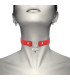 COQUETTE CHIC DESIRE - COLLAR CUERO VEGANO ROJO ACCESORIO CORAZÓN CON LLAVE