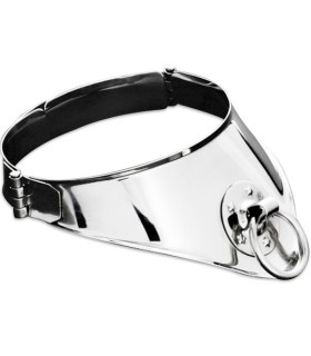 METAL HARD - COLLAR RESTRICCION CON ANILLA Y CANDADO 12.5 CM