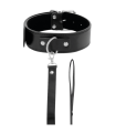 DARKNESS - COLLAR DE POSTURA CON CADENA LEATHER