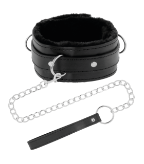 DARKNESS - COLLAR CONFORTABLE DE POSTURA CON CADENA LEATHER