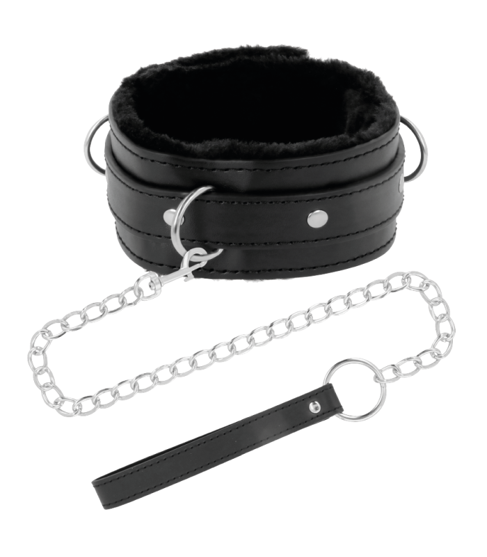 DARKNESS - COLLAR CONFORTABLE DE POSTURA CON CADENA LEATHER