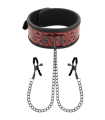 BEGME - RED EDITION COLLAR CON CADENAS Y PINZAS PEZONES CON FORRO DE NEOPRENO