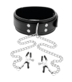 DARKNESS - COLLAR CON PINZAS PARA PEZONES NEGRO