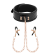 BEGME - BLACK EDITION COLLAR CON CADENAS Y PINZAS PEZONES CON FORRO DE NEOPRENO