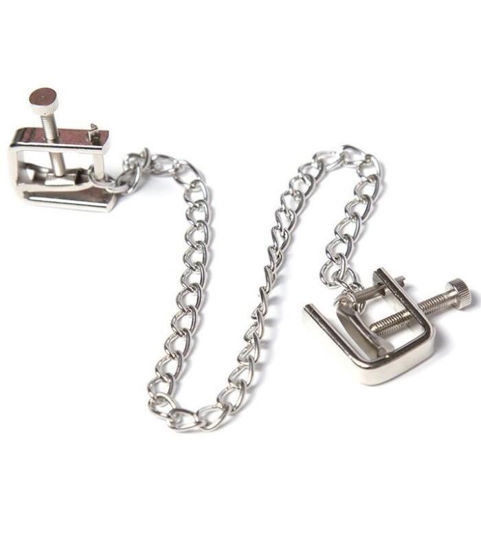 OHMAMA FETISH - PINZAS METALICAS TORNILLO CON CADENA