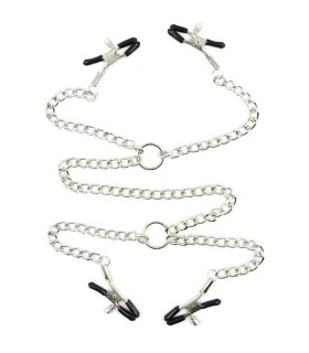 OHMAMA FETISH - 4 PINZAS PEZONES CON CADENAS