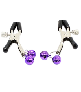 OHMAMA FETISH - PINZAS PEZONES CON CASCABEL LILA