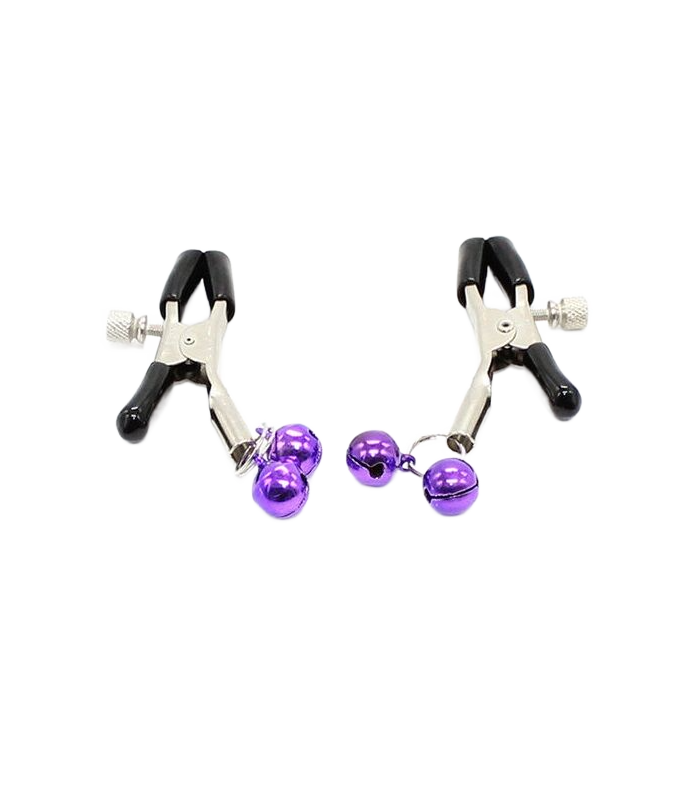 OHMAMA FETISH - PINZAS PEZONES CON CASCABEL LILA