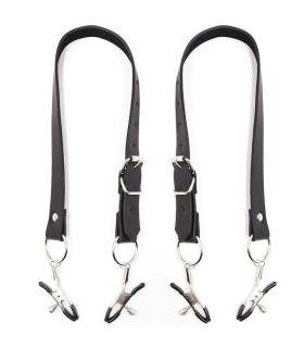 OHMAMA FETISH - PINZAS CLITORIS CON CORREAS PIERNAS