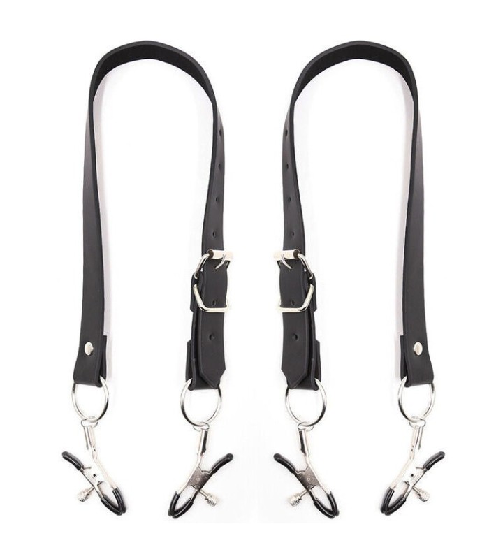 OHMAMA FETISH - PINZAS CLITORIS CON CORREAS PIERNAS