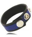 LEATHER BODY - CORREA DE CUERO AJUSTABLE PARA PENE AZUL-NEGRA