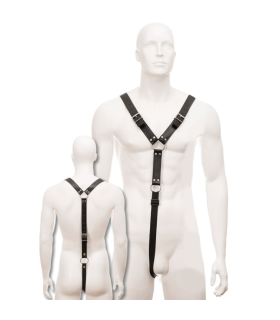 LEATHER BODY - HARNESS MEN NEGRO
