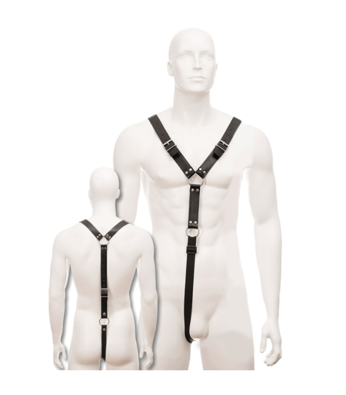 LEATHER BODY - HARNESS MEN NEGRO
