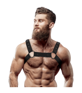 FETISH SUBMISSIVE ATTITUDE - ARNÉS DEPORTIVO AJUSTABLE NEOPRENO PECHO HOMBRE