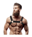 FETISH SUBMISSIVE ATTITUDE - ARNÉS DEPORTIVO AJUSTABLE NEOPRENO PECHO HOMBRE