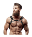 FETISH SUBMISSIVE ATTITUDE - ARNÉS ECOPIEL PECHO CON TACHUELAS HOMBRE