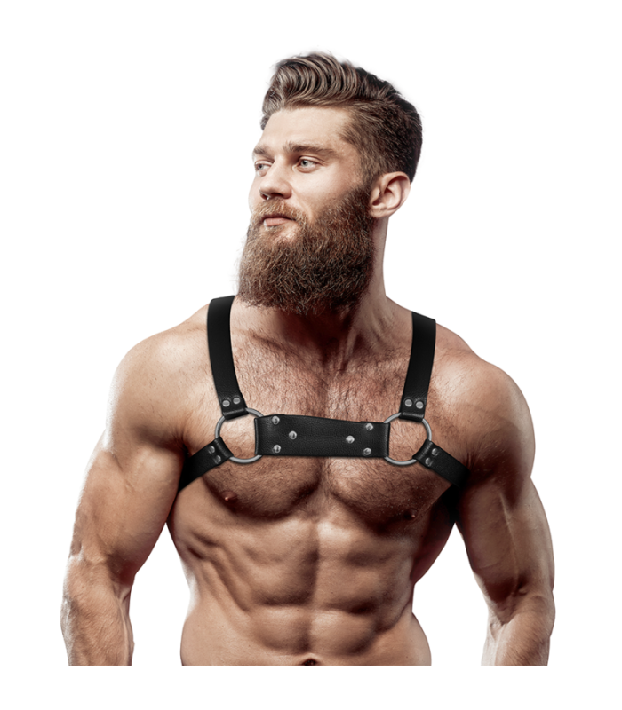 FETISH SUBMISSIVE ATTITUDE - ARNÉS BULLDOG ECOPIEL PECHO HOMBRE TALLA M/L