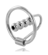 METAL HARD - ANILLO GLANDE CON PLUG URETRAL 28MM