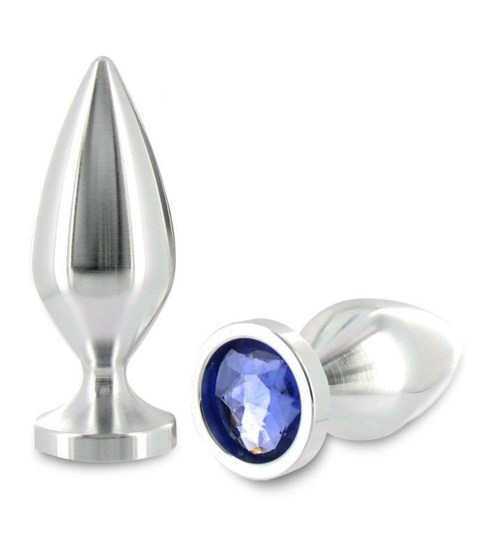 METAL HARD - ANAL PLUG ALIMINUM COLOR CRISTAL PEQUEÑO 5.71 CM