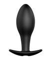 PRETTY LOVE - PLUG ANAL SILICONA FORMA ANCLA 12 MODOS VIBRACION NEGRO