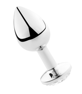 SECRETPLAY - PLUG ANAL ALUMINIO TRANSPARENTE 8 CM