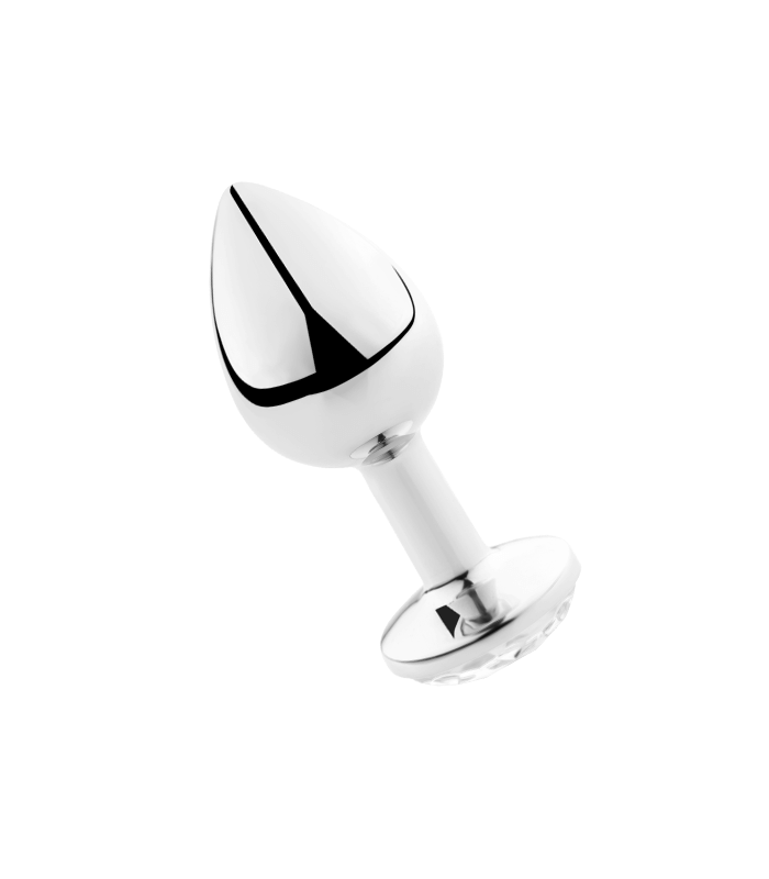 SECRETPLAY - PLUG ANAL ALUMINIO TRANSPARENTE 8 CM