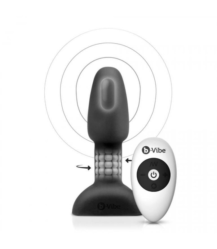 B-VIBE - RIMMING CONTROL REMOTO ANAL PLUG PETITE NEGRO