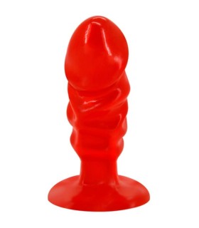BAILE - PLUG ANAL UNISEX CON VENTOSA ROJO