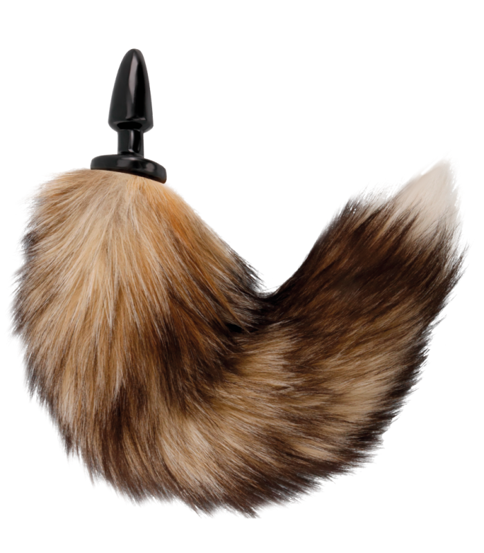 DARKNESS - COLA NATURAL CON PLUG ANAL SILICONA 10 CM