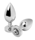 METAL HARD - ANAL PLUG DIAMOND TRANSPARENTE MEDIUM 7.62CM