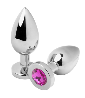 METAL HARD - ANAL PLUG DIAMOND ROSA SMALL 5.71CM