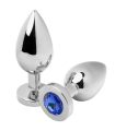METAL HARD - ANAL PLUG DIAMOND AZUL MEDIUM 7.62CM