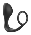 ADDICTED TOYS - PLUG ANAL CON ANILLO SILICONA NEGRO