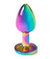 SECRETPLAY - METAL BUTT PLUG MULTICOLOR TALLA S 7 CM