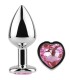 SECRETPLAY - METAL BUTT PLUG CORAZÓN FUCSIA TALLA S 7 CM