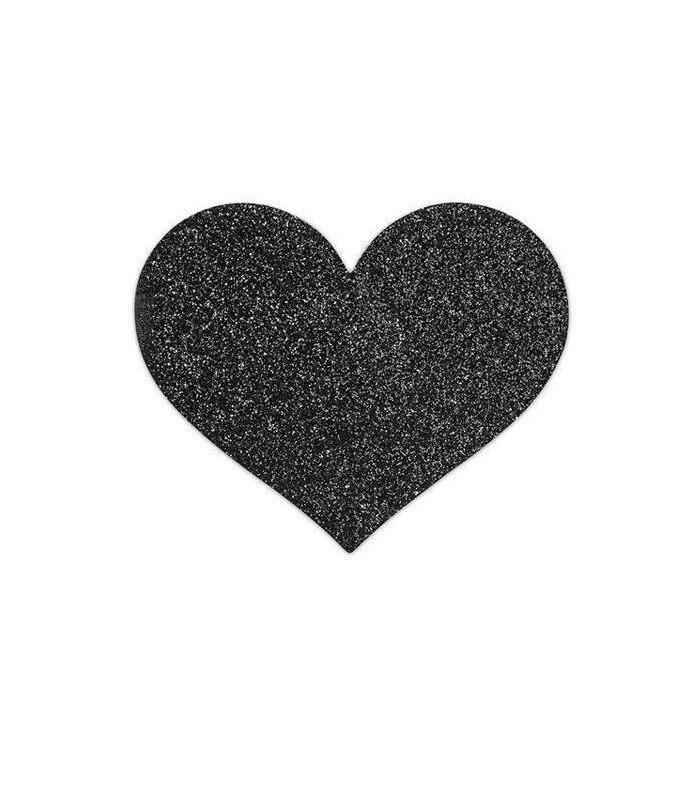 BIJOUX - INDISCRETS PEZONERAS FLASH CORAZÓN NEGRO