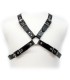 LEATHER BODY - BLACK BUCKLE HARNESS FOR MEN