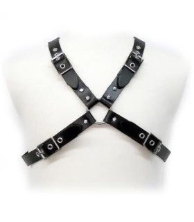 LEATHER BODY - BLACK BUCKLE HARNESS FOR MEN